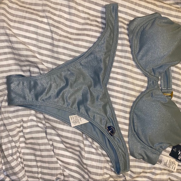 Hollister mint blue two piece bikini swim set - Picture 4 of 12